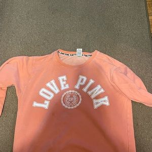 Pink Color Crewneck- LOVE PINK size Large